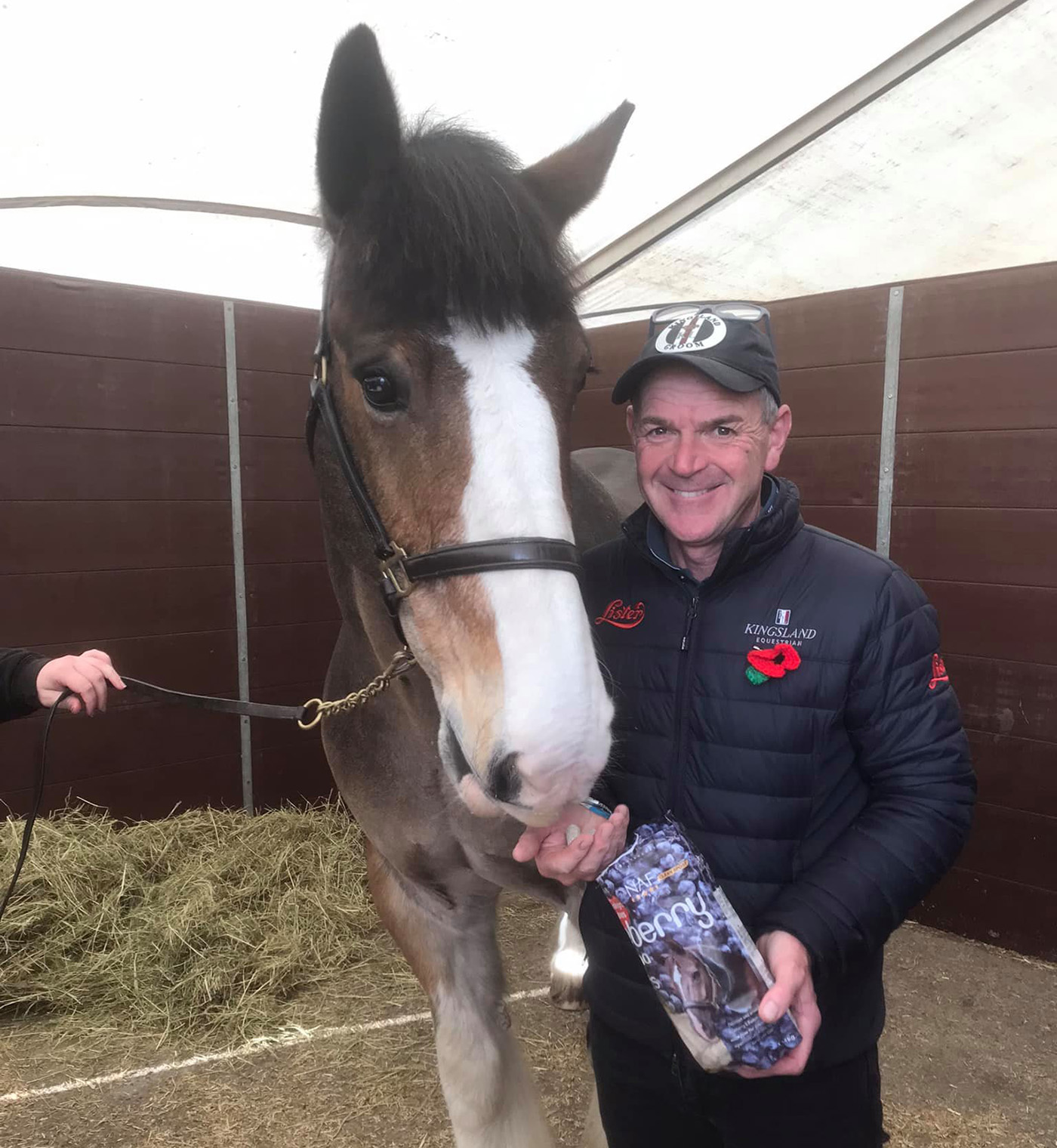 Hovis enjoying his NAF Blueberry treats, supplied by Alan Davies.