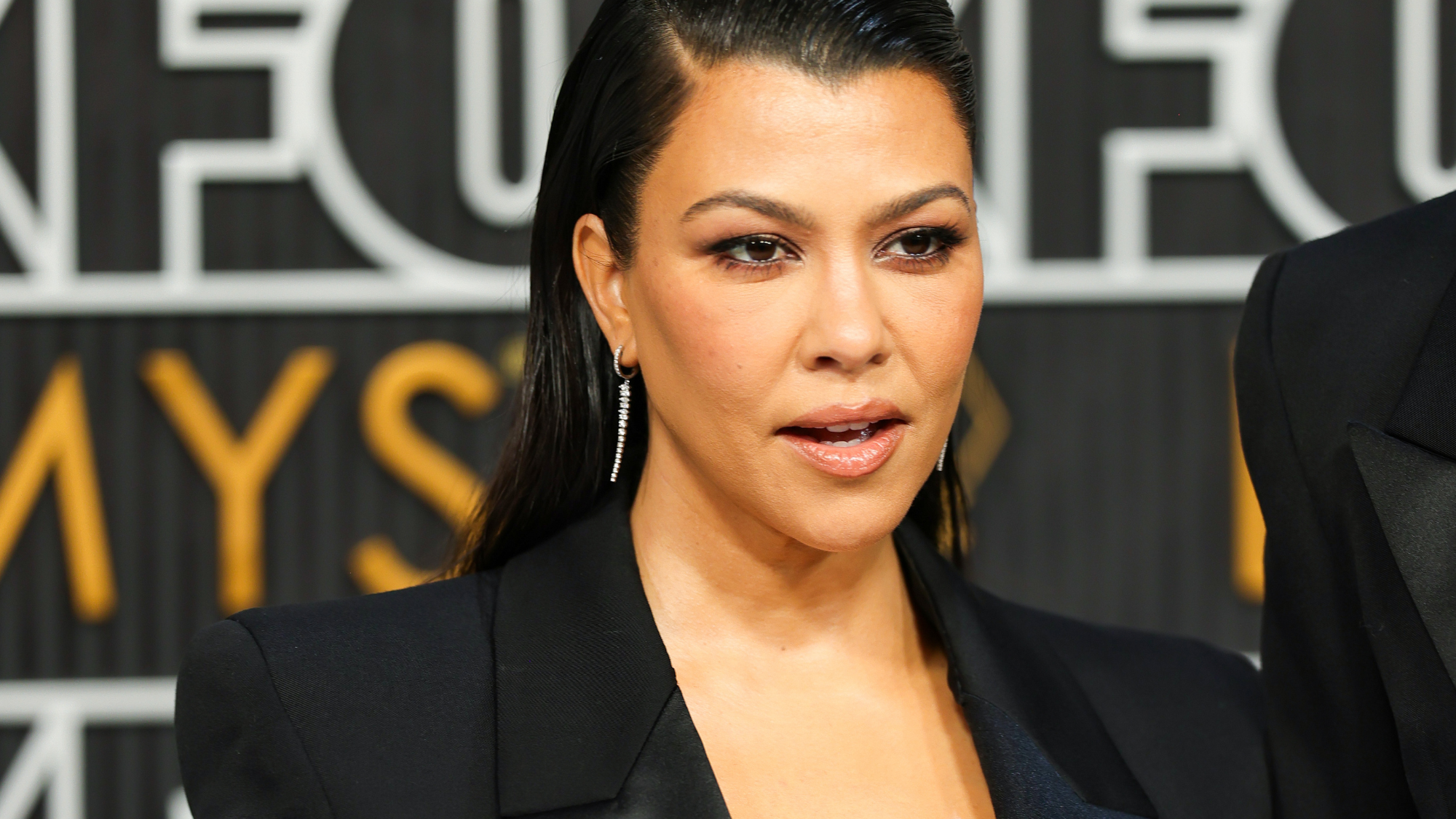 Kourtney Kardashian attends the 75th Primetime Emmy Awards at Peacock Theater on January 15, 2024 in Los Angeles, California. (Photo by Neilson Barnard/Getty Images)