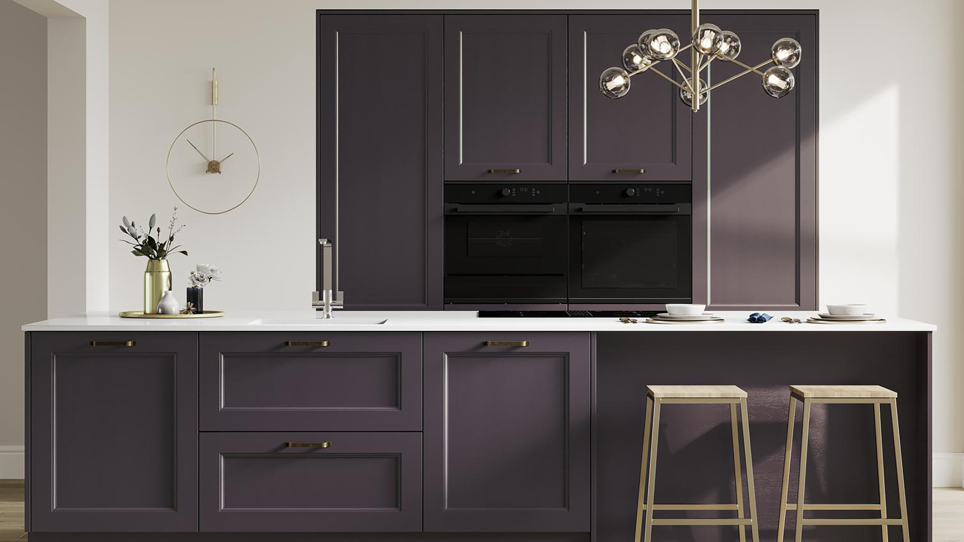 Howdens Elmbridge purple kitchen
