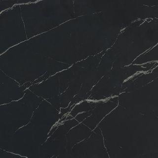 A black marble effect LVT tile