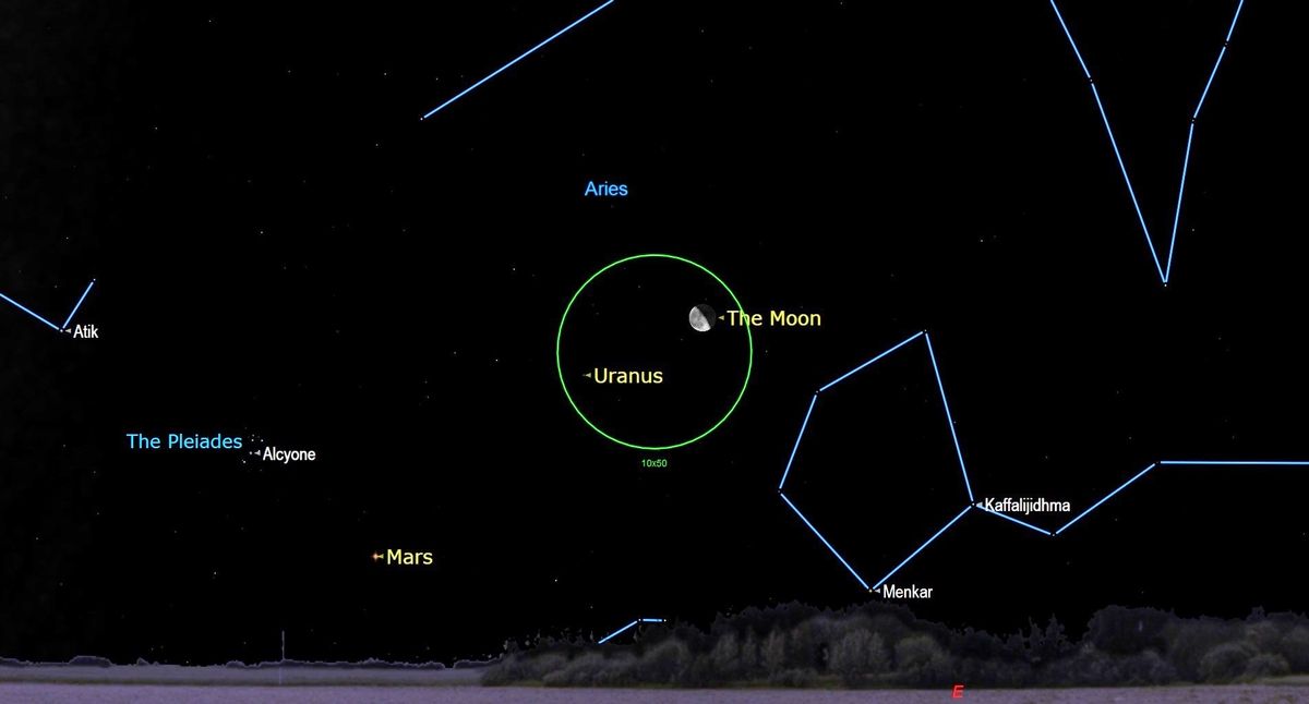 See the moon hop over Uranus in the night sky on Aug. 18