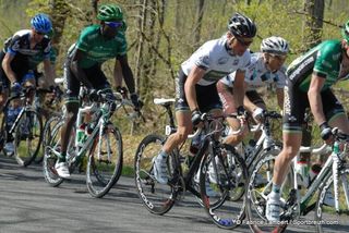 Thomas Voeckler (Europcar) wears the UCI Europe Tour leader's jersey