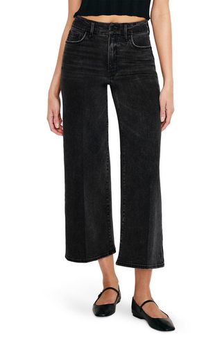 Good Waist High Waist Crop Palazzo Jeans