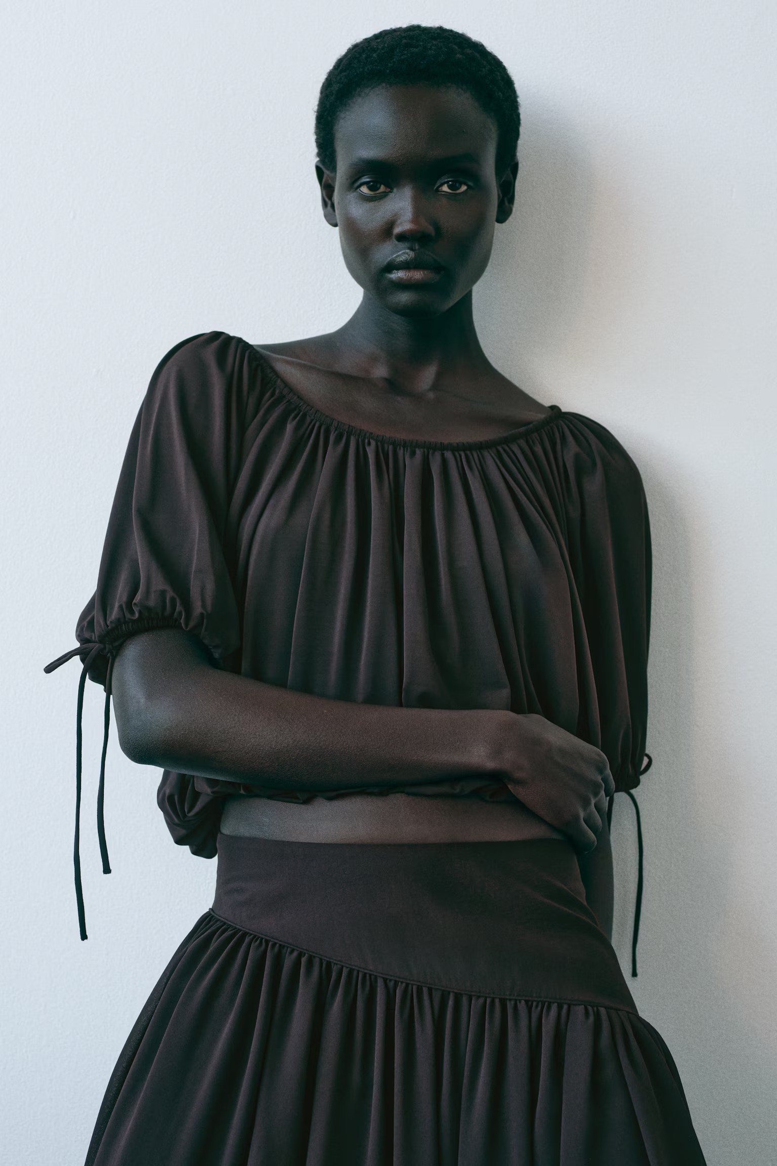 H&amp;amp;M, Draped Drawstring-Detail Top