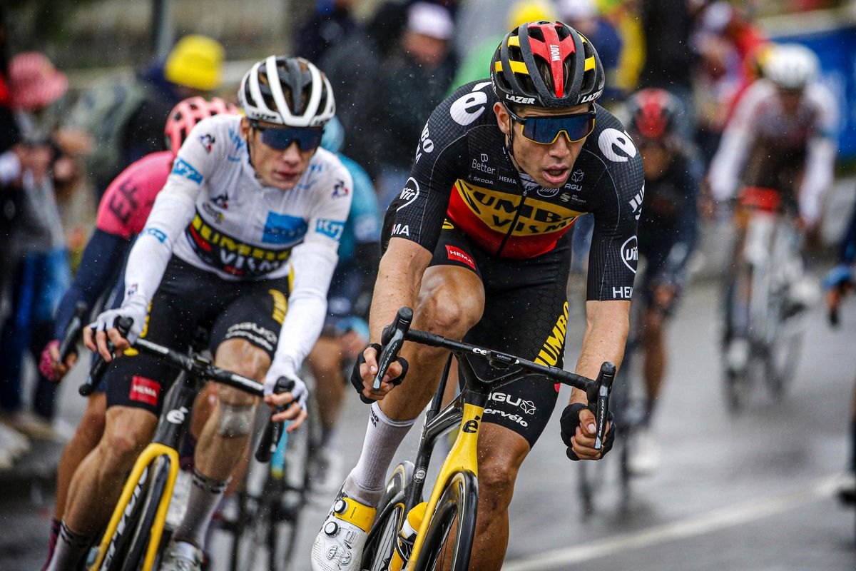 Tour de France 2021 - 108th Edition - 16th stage El Pas de la Casa - Saint-Gaudens 169 km - 13/07/2021 - Wout Van Aert (BEL - Jumbo - Visma) - Jonas Vingegaard (DEN - Jumbo - Visma) - photo Tim van Wichelen/CV/BettiniPhoto&Acirc;&copy;2021