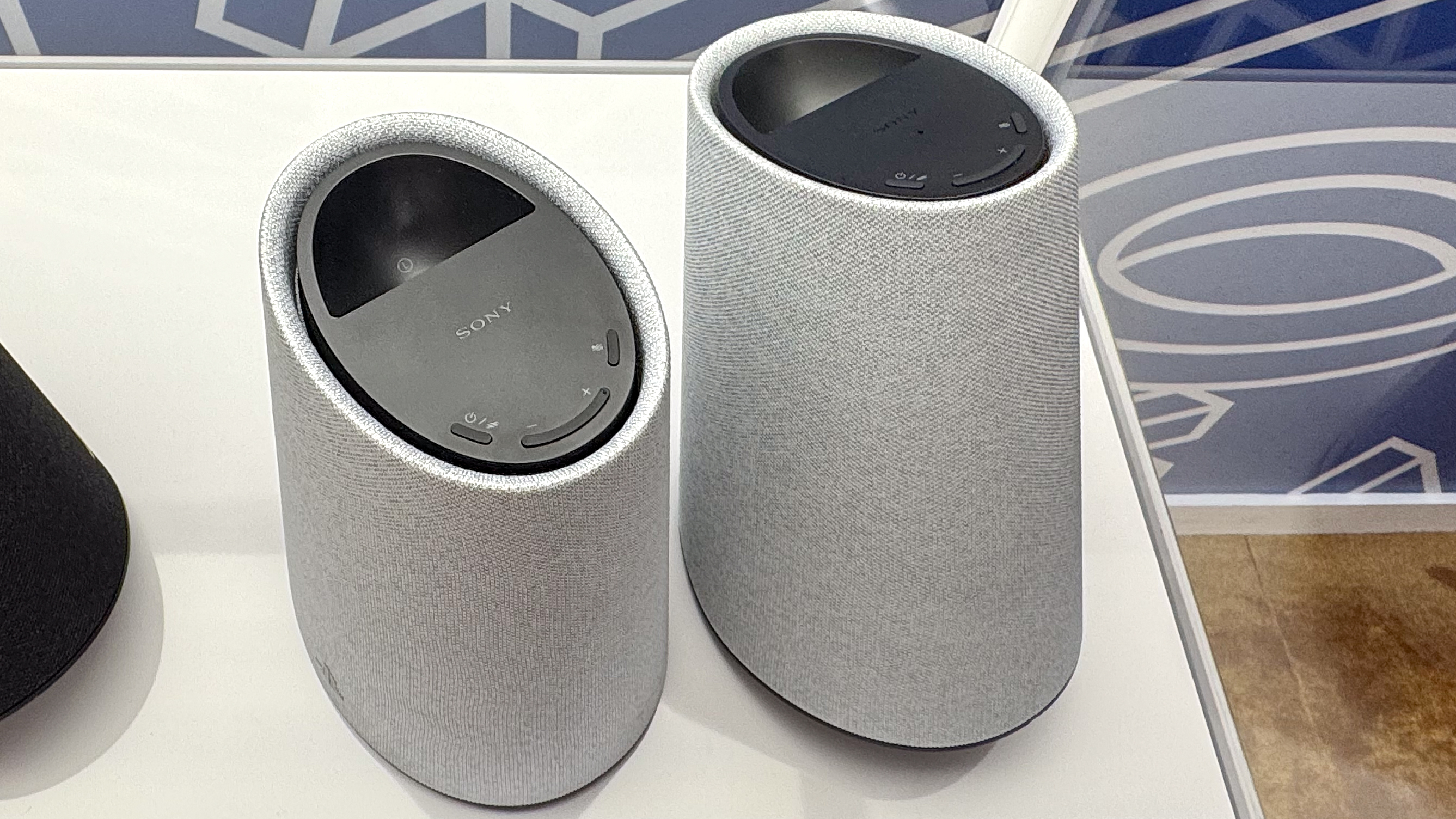 Pulse Elevate Speakers in a glass cabinet