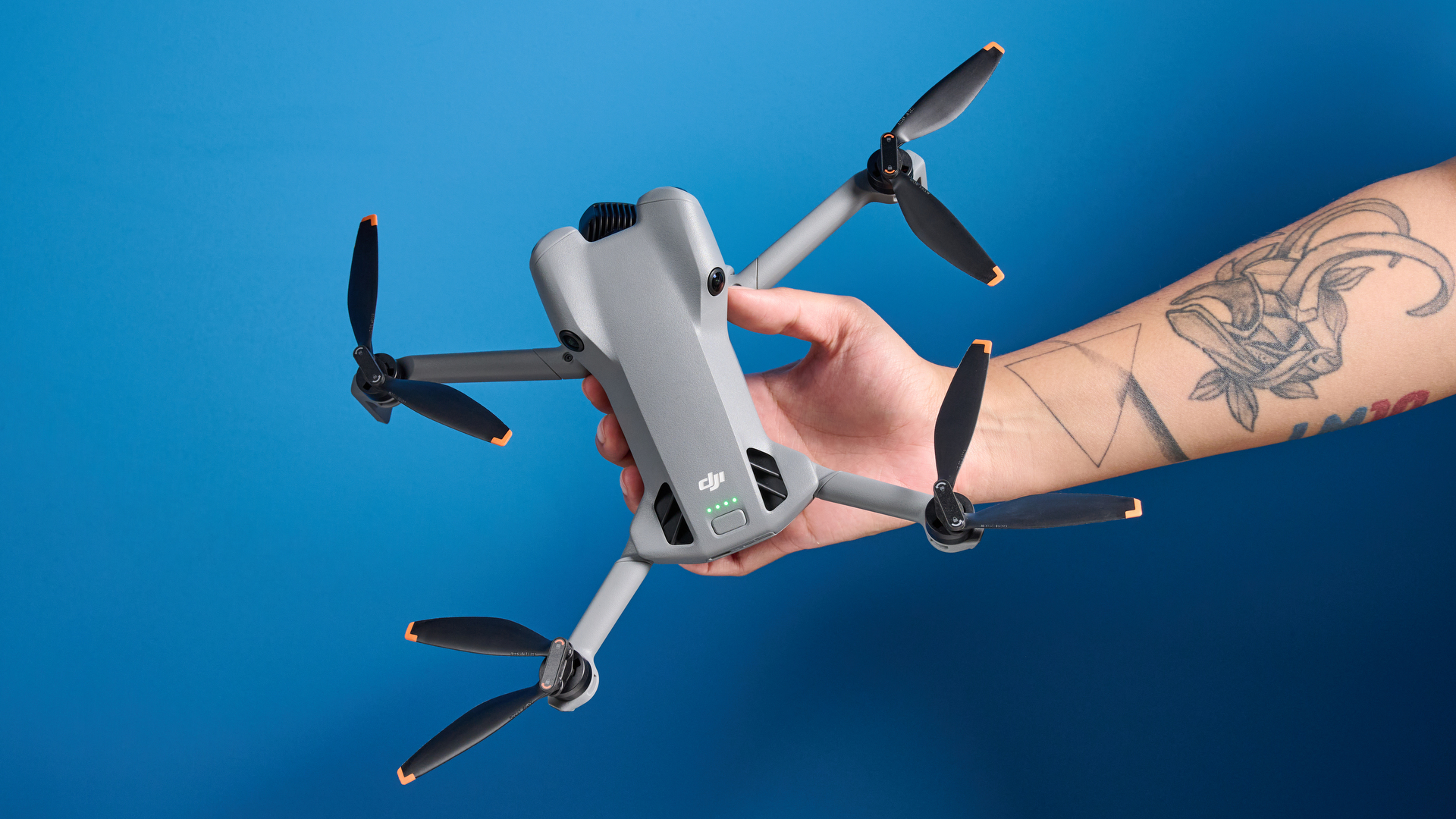 A dark grey DJI Mini 5 Pro drone