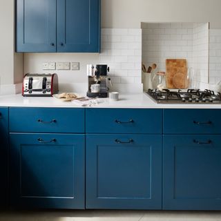 blue kitchen cabinetry