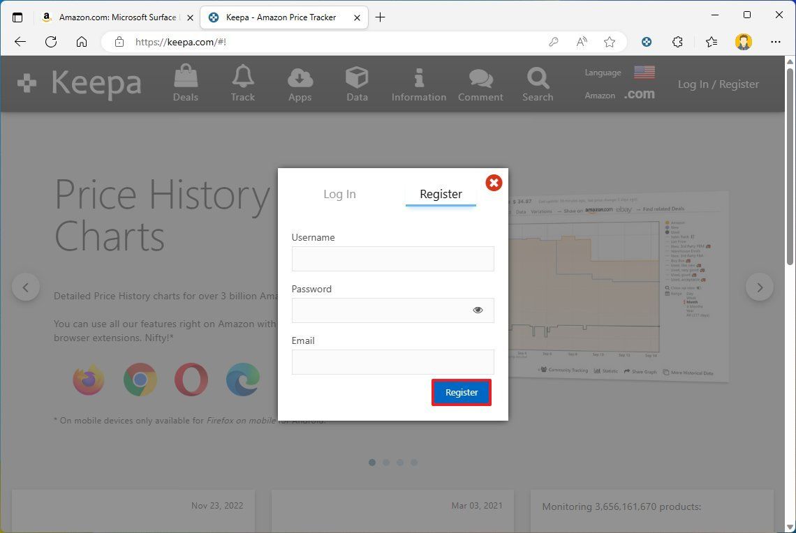 Obtenga la extensión Keepa en su navegador para encontrar las mejores