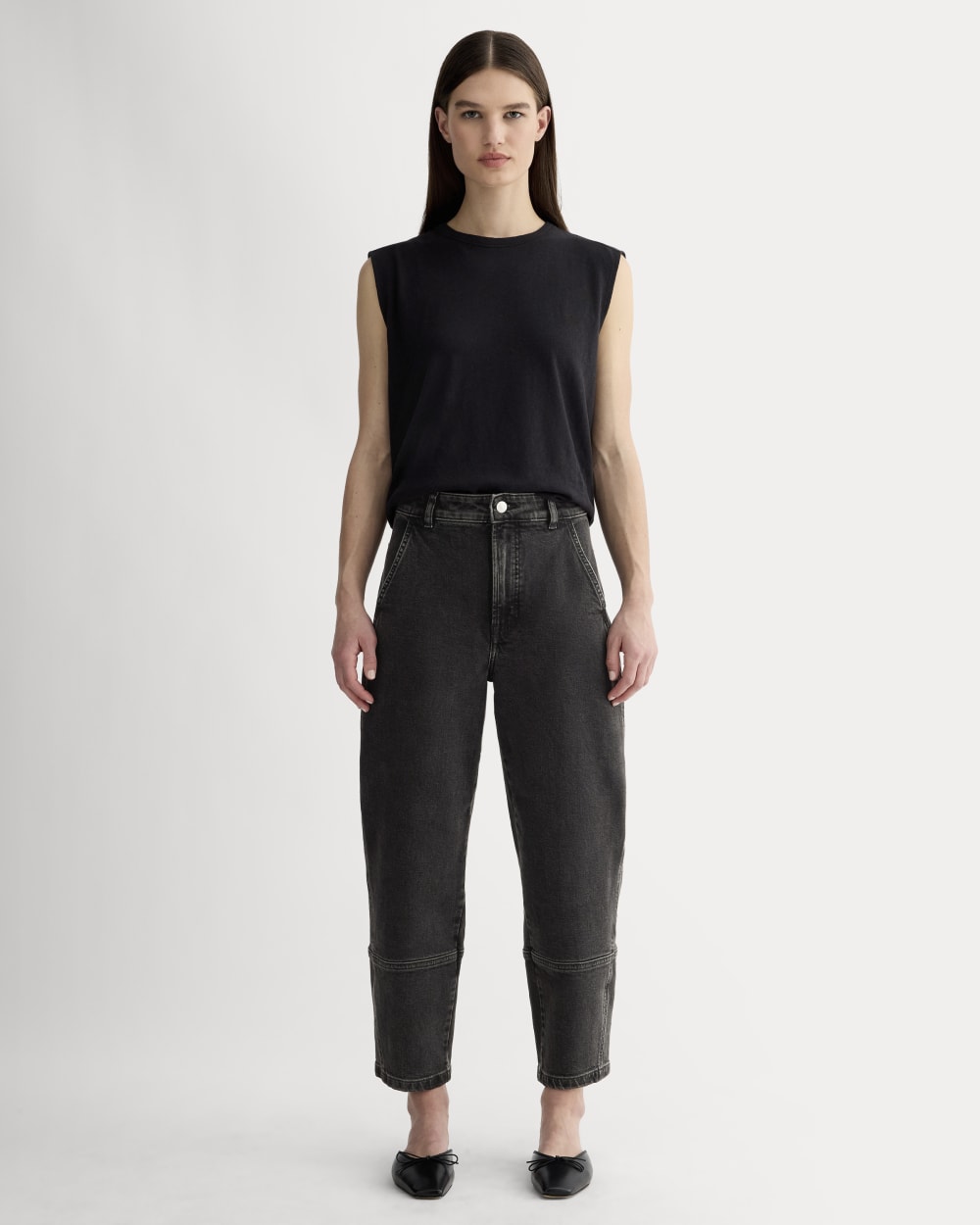 The Utility Barrel Pant | Washed Black | Regular - 23