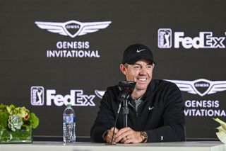 McIlroy speaks at a press conference