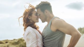 Sam Heughan and Eleanor Tomlinson in The Couple Next Door