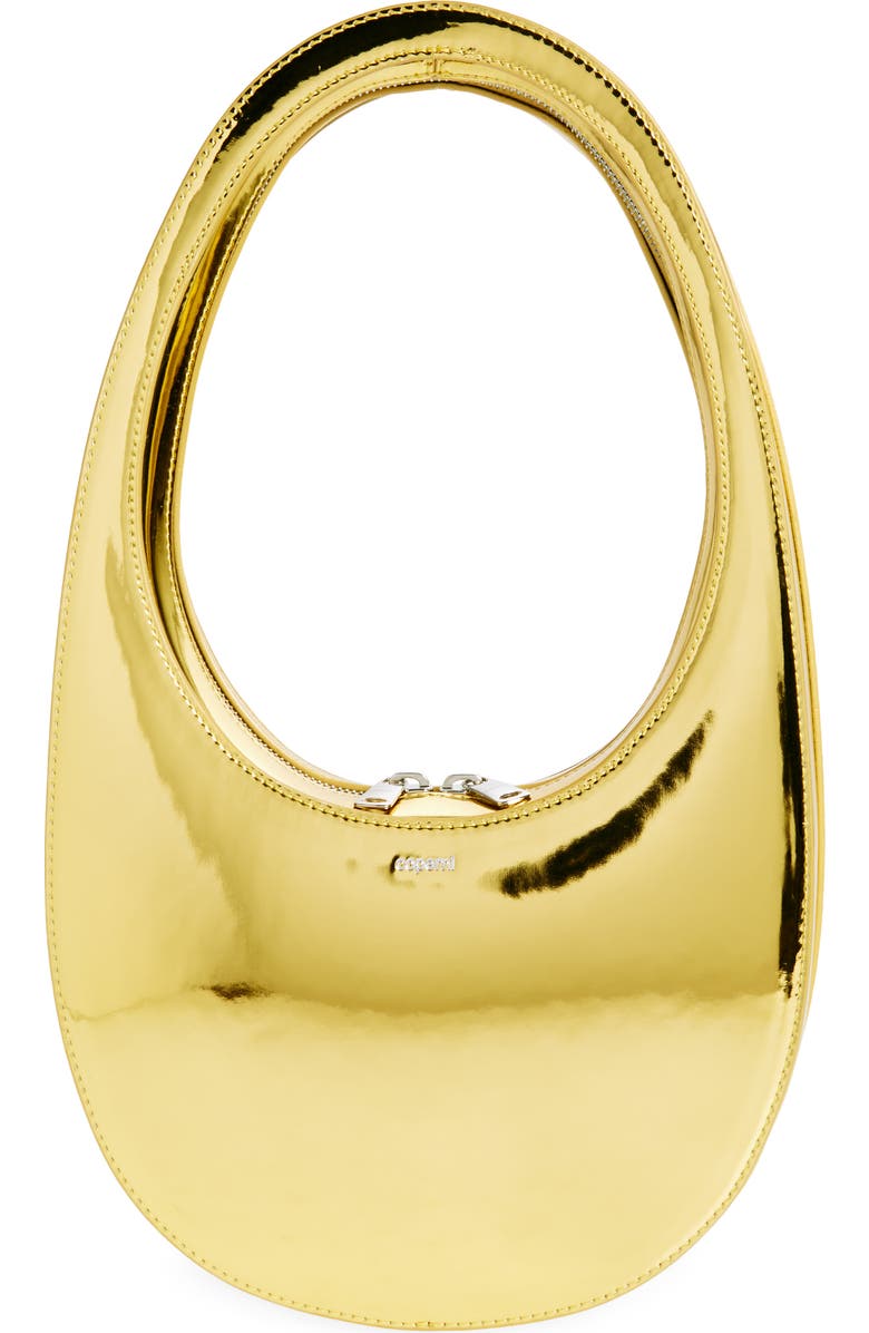 Mini Swipe Metallic Top Handle Bag