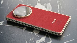 Honor Magic V6 hands on back angled