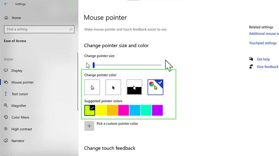 How to change mouse cursor color on Windows