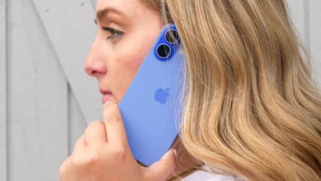 Woman holding iphone