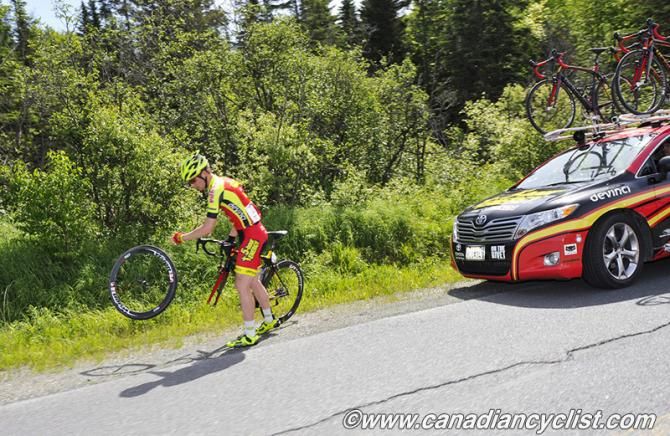 There were LOTS of flats on the rough Beauce roads...