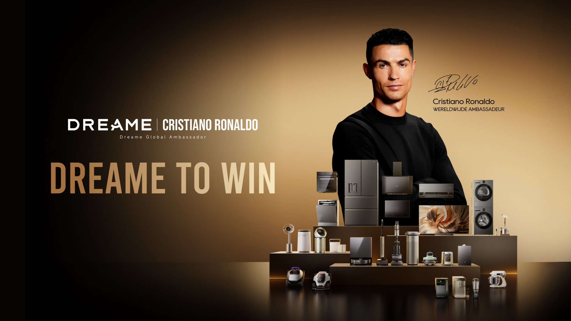 Dreame To Win promobeeld met Cristiano Ronaldo