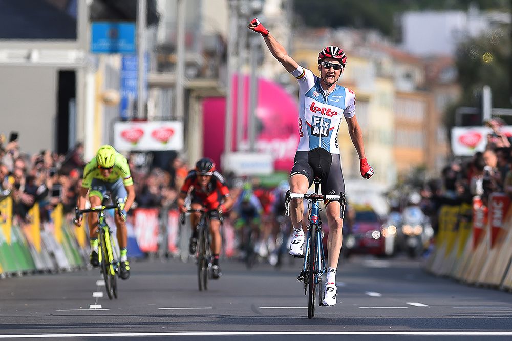 Tim Wellens (Lotto Soudal) wins the final stage at Paris-Nice.