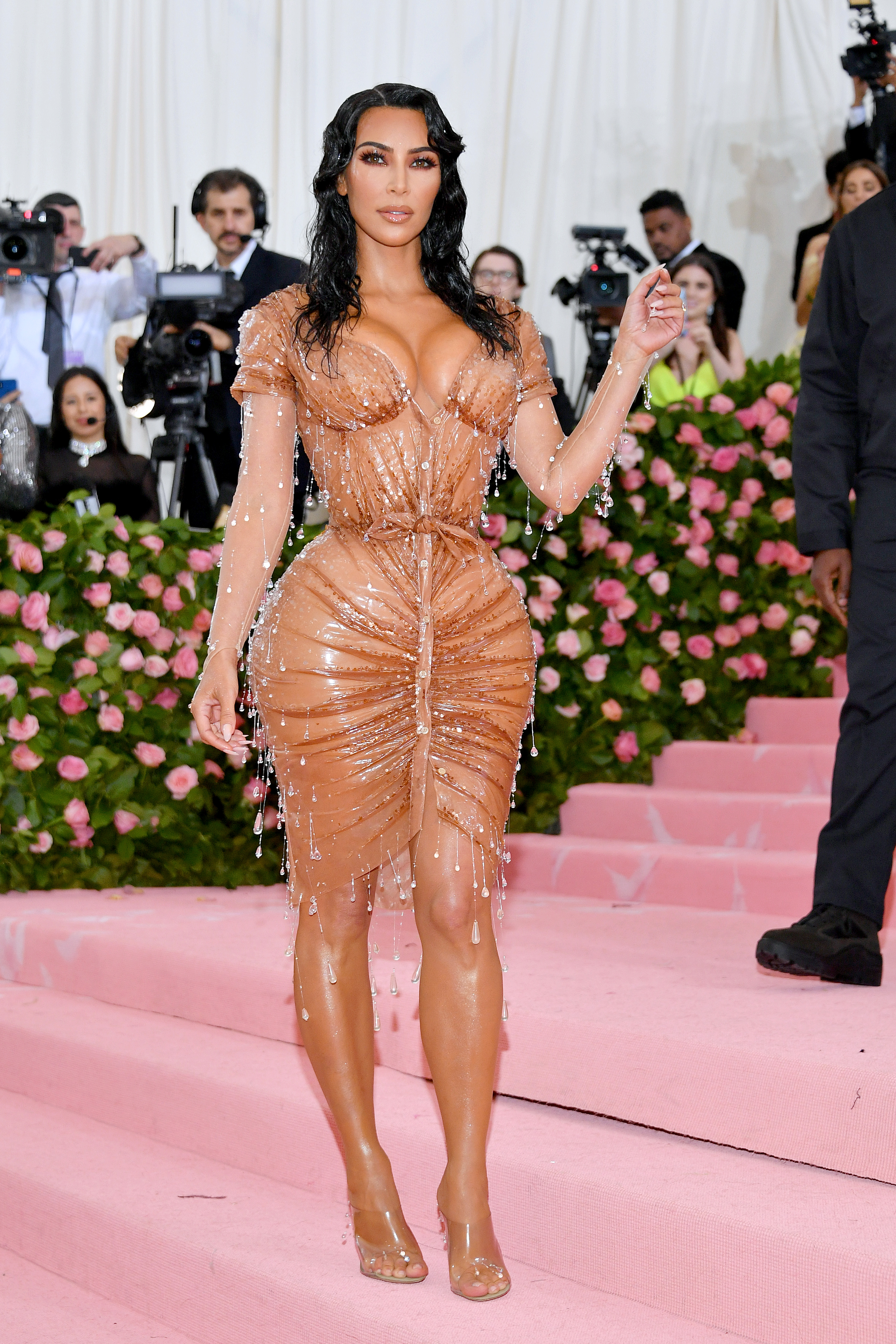 Kim Kardashian wore a sheer naked dress at the Met Gala 2019