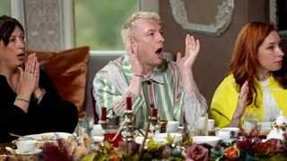 Miranda Hart, Joe Lycett and Hannah fry react to the latest murder in "The Celebrity Traitors" season 2