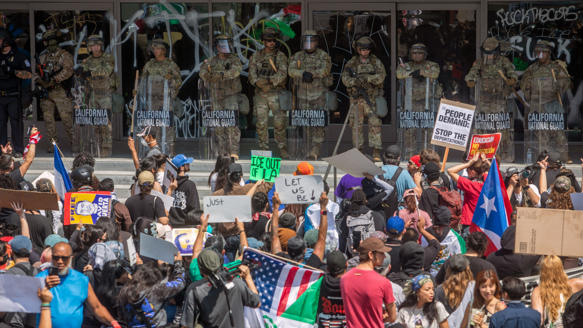 A protest in Los Angeles