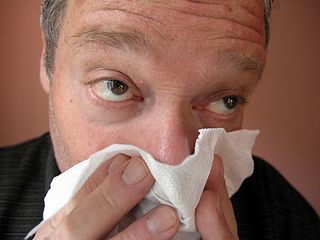 Man suffering from flu symptoms, new study reveals flu viruses circulate around the planet causing epidemics.