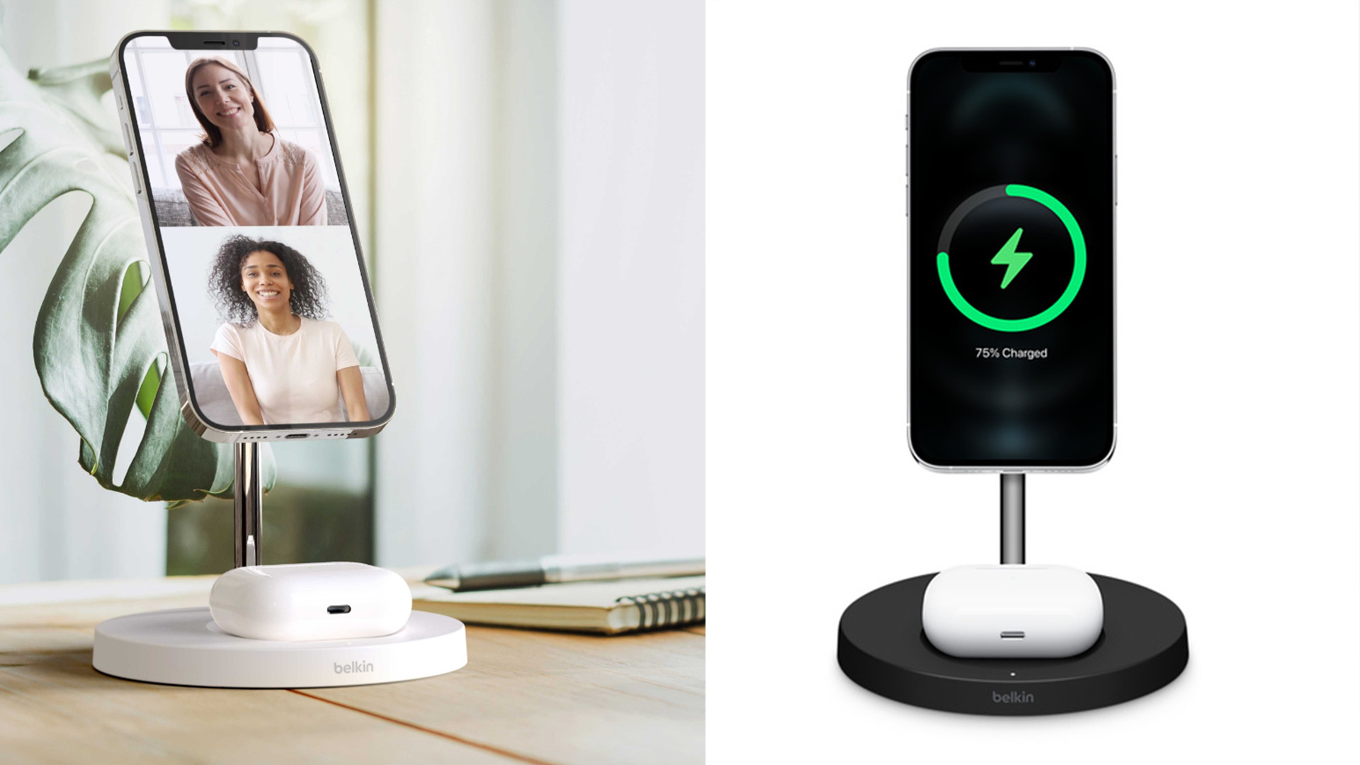 Belkin - 3-in-1 Wireless Charger - Fast Charging Stand for iPhone, Watch &  Ai