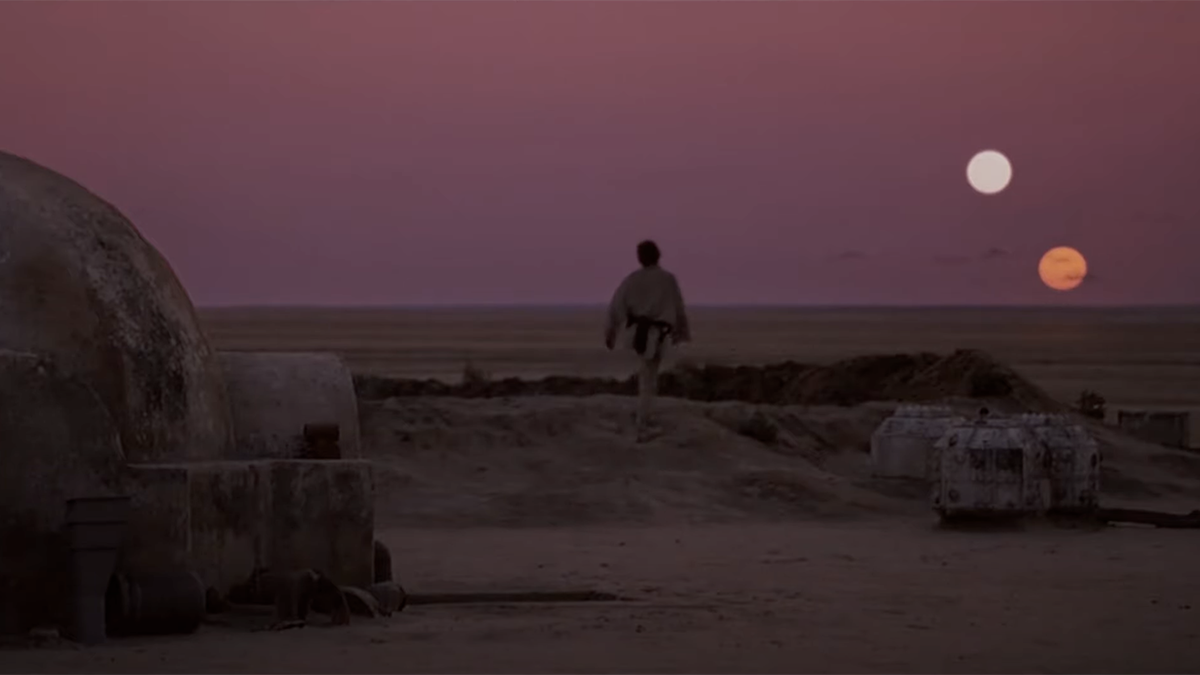 The binary sunset from Star Wars: A New Hope