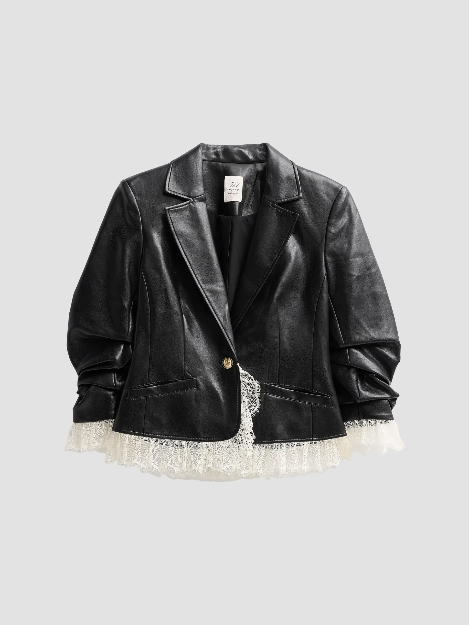 Le Petit Roxie Faux Leather Blazer