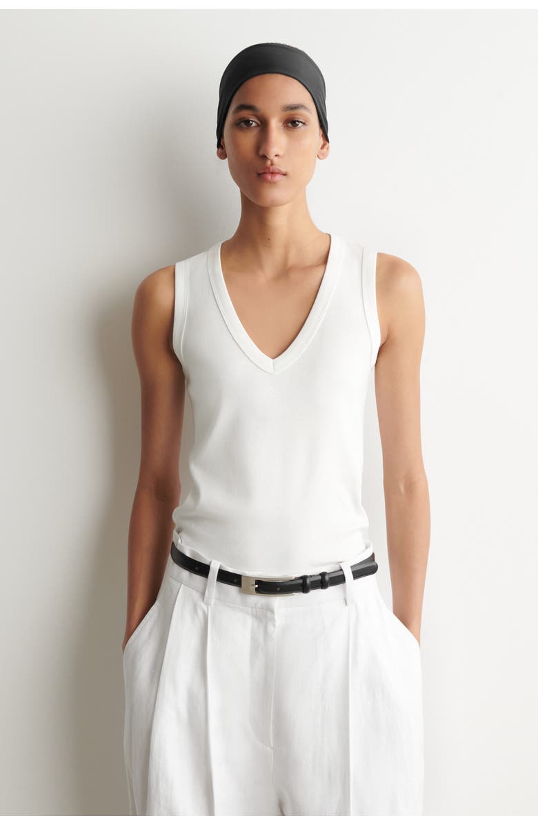 Cotton V-Neck Tank Top