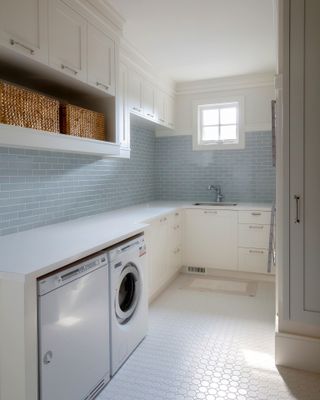 long laundry room counter