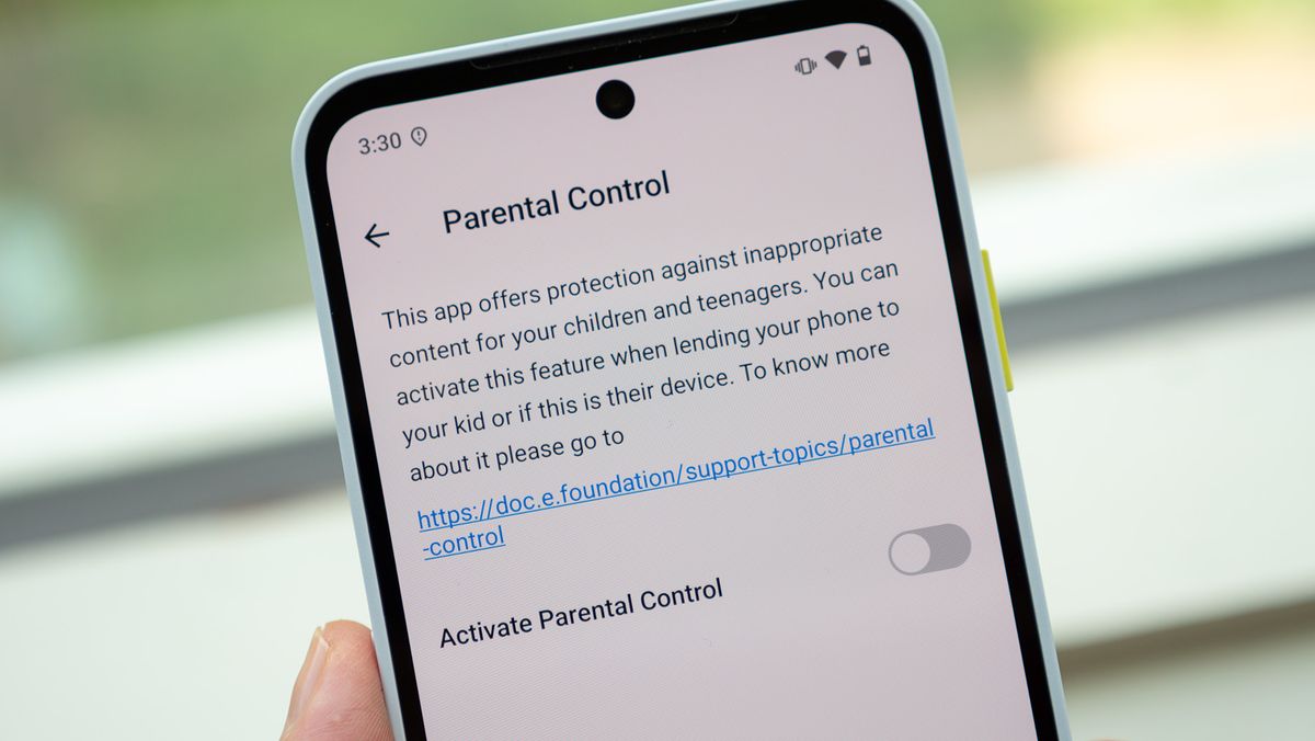 Fairphone 6 parental controls on Murena /e/OS