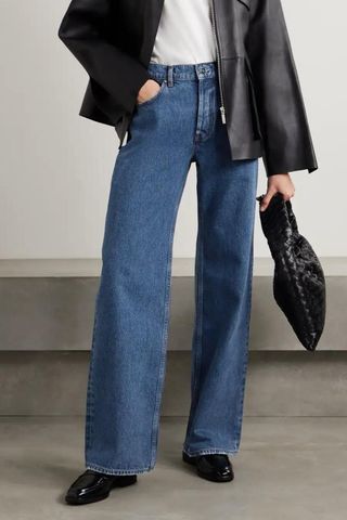 Anine Bing Hugh high-rise straight-leg organic jeans