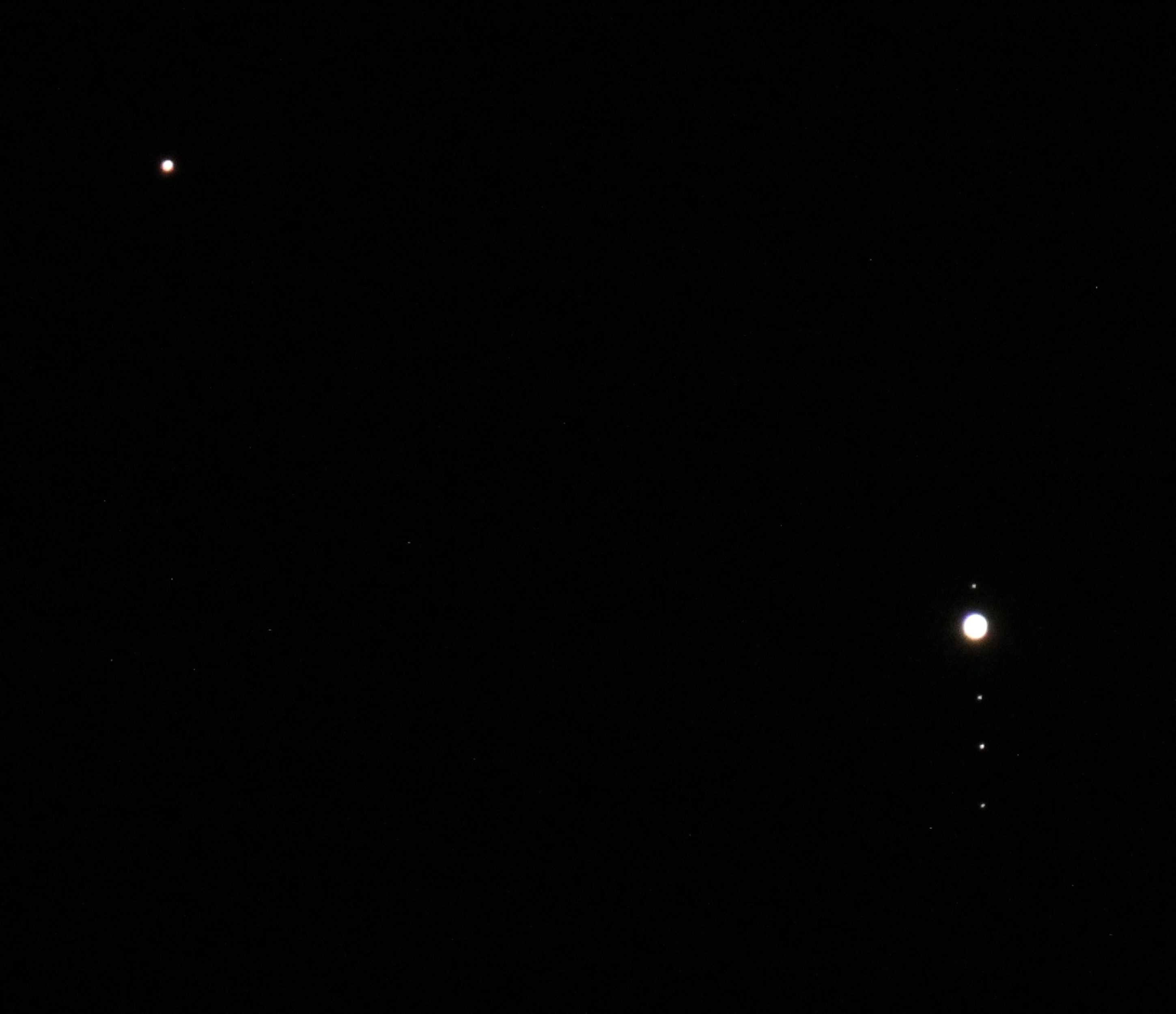 Mars and Jupiter Morning Conjunction