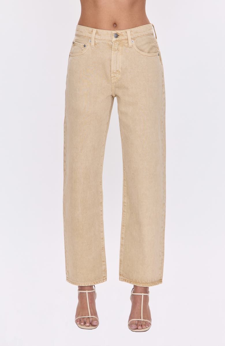 Lexi Mid Rise Bowed Straight Leg Jeans