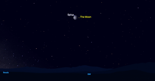 The moon will set with Spica on Feb. 17, 2025.