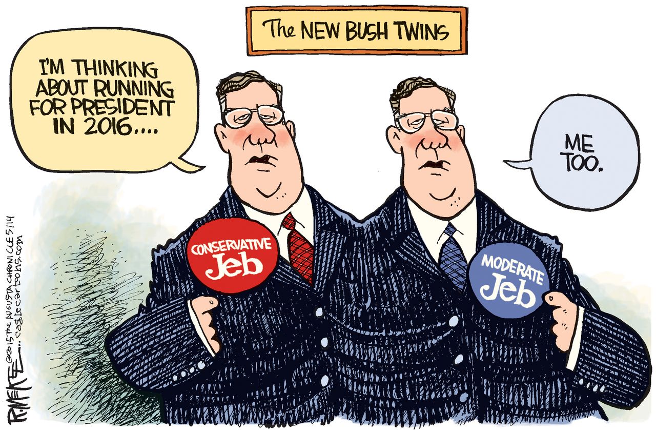 Political cartoon U.S. Jeb Bush 2016