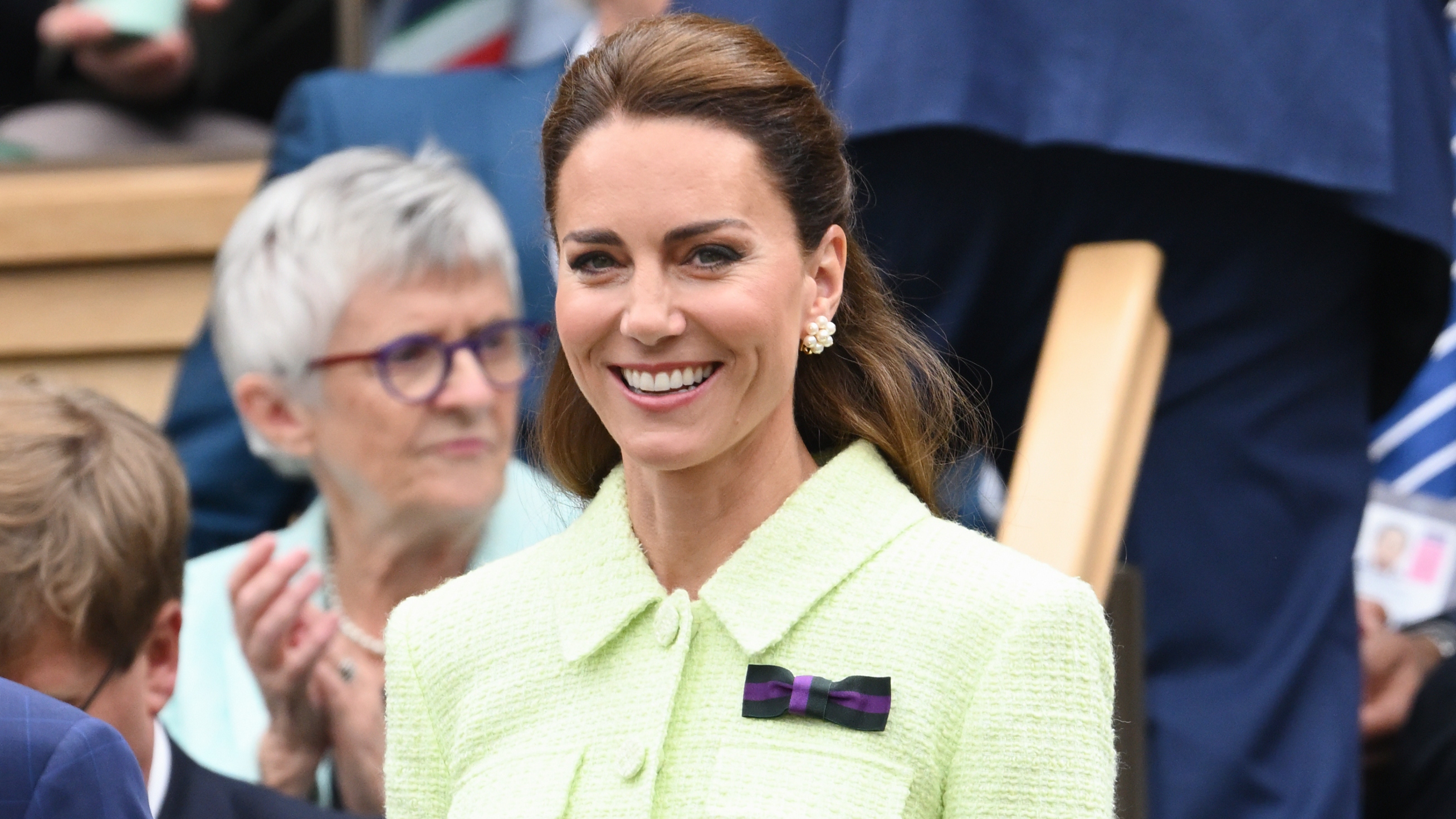 Catherine, Princess of Wales attends day thirteen of the Wimbledon Tennis Championships at All England Lawn Tennis and Croquet Club on July 15, 2023
