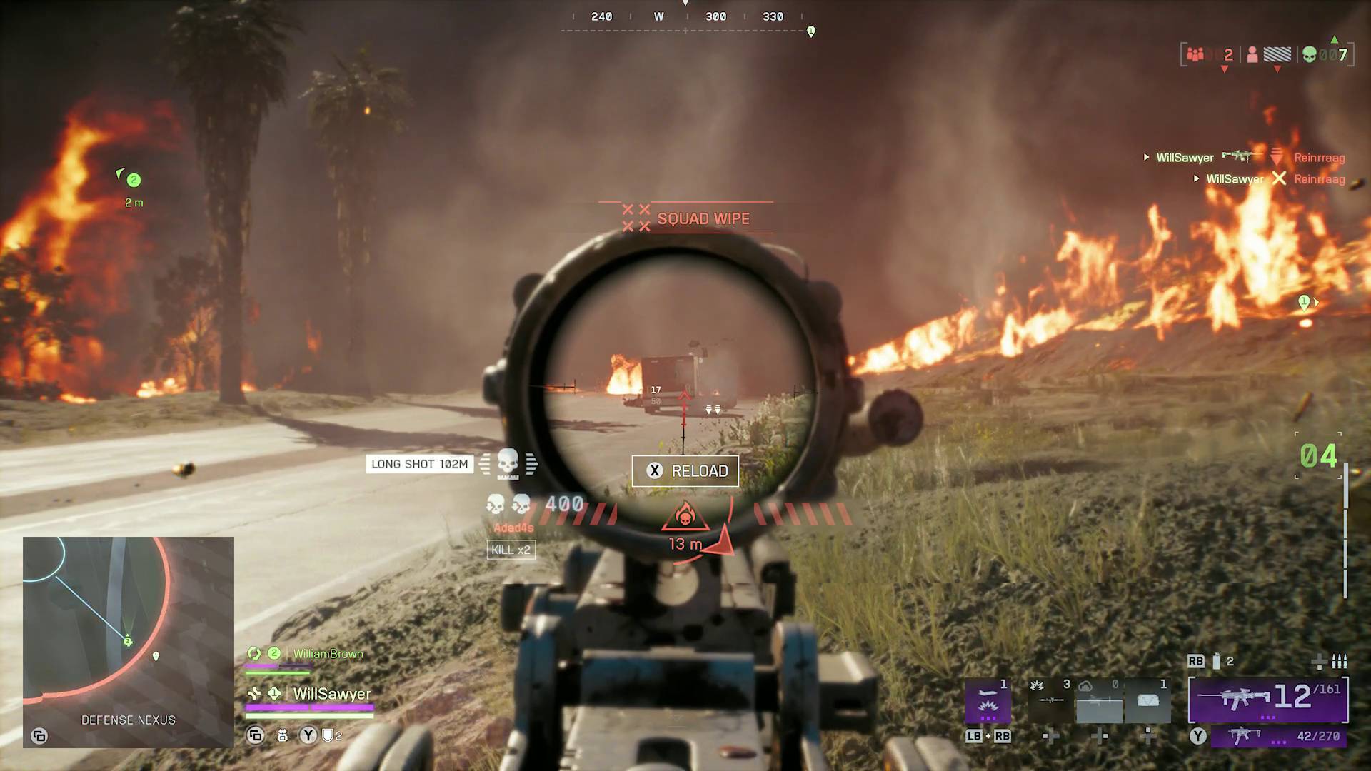 Battlefield Redsec KTS100 MK8 LMG double kill