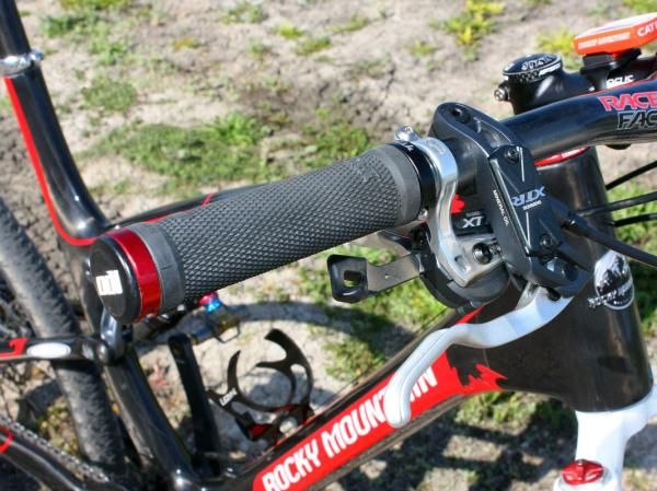 ODI Ruffian Lock-On grips are etched with Kabush's name on the collars.