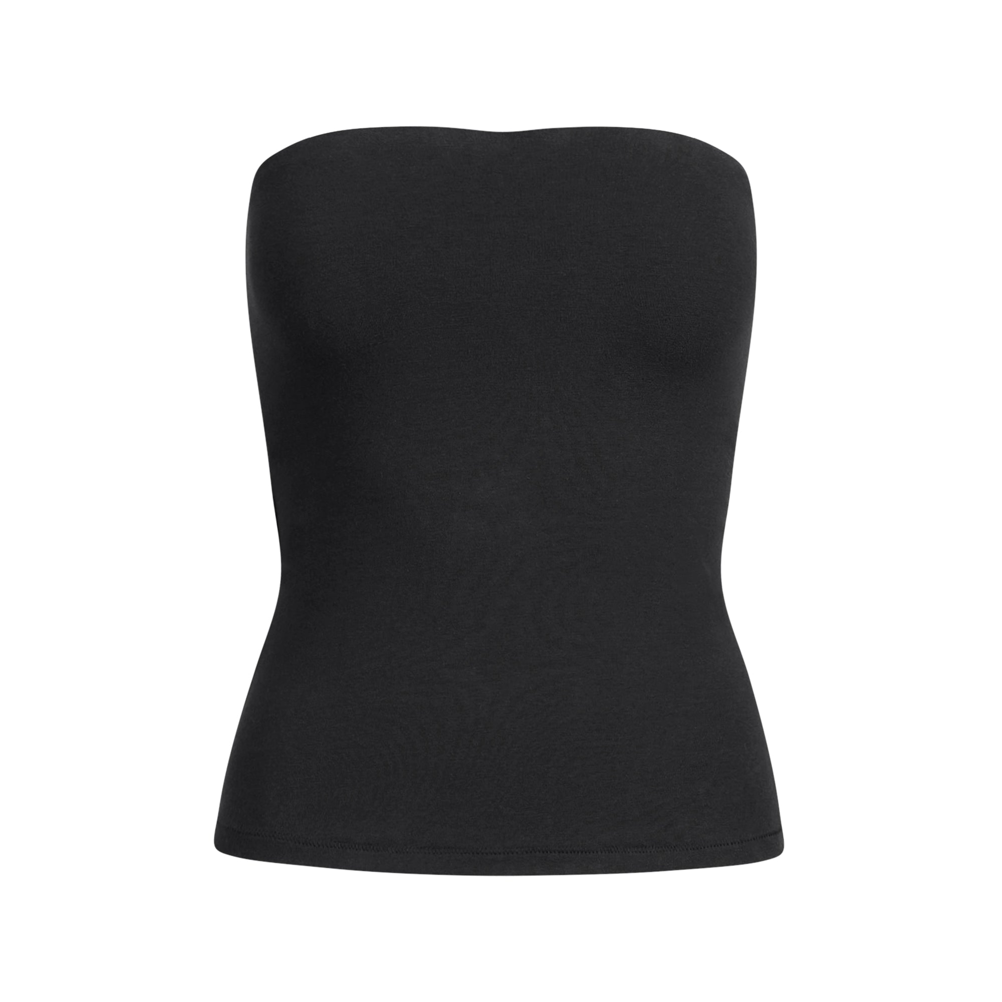 Cotton Jersey Tube Top | Soot | Xxs