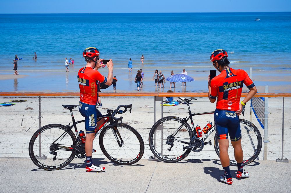 Bahrain-Merida riders enjoy a break from training in Australia