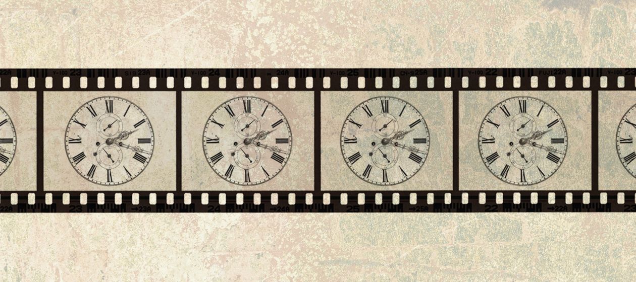 A clock on film.