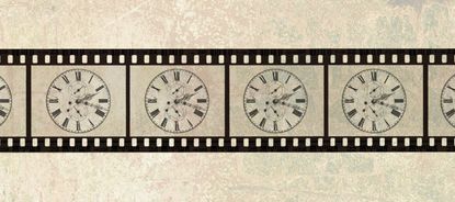A clock on film.