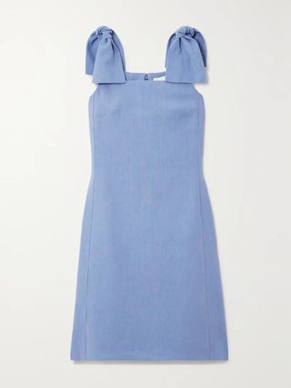Net-a-Porter Chloé bow-embellished linen dress