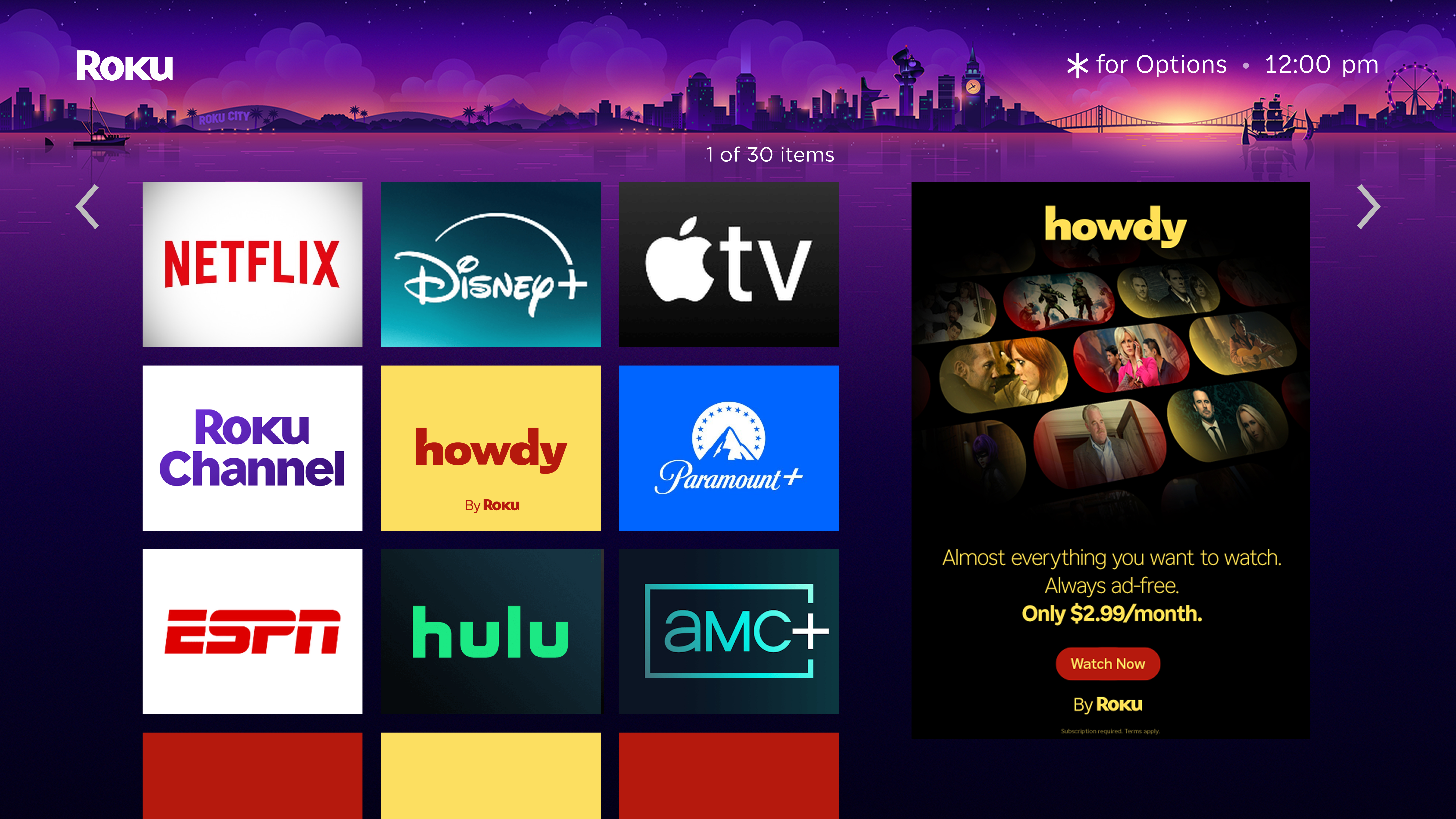 Howdy, a new streaming service by Roku.