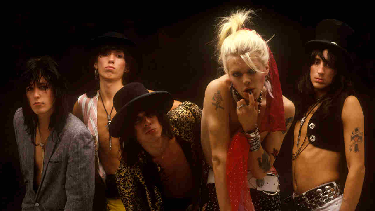 Hanoi Rocks posing for a photograph in 1984