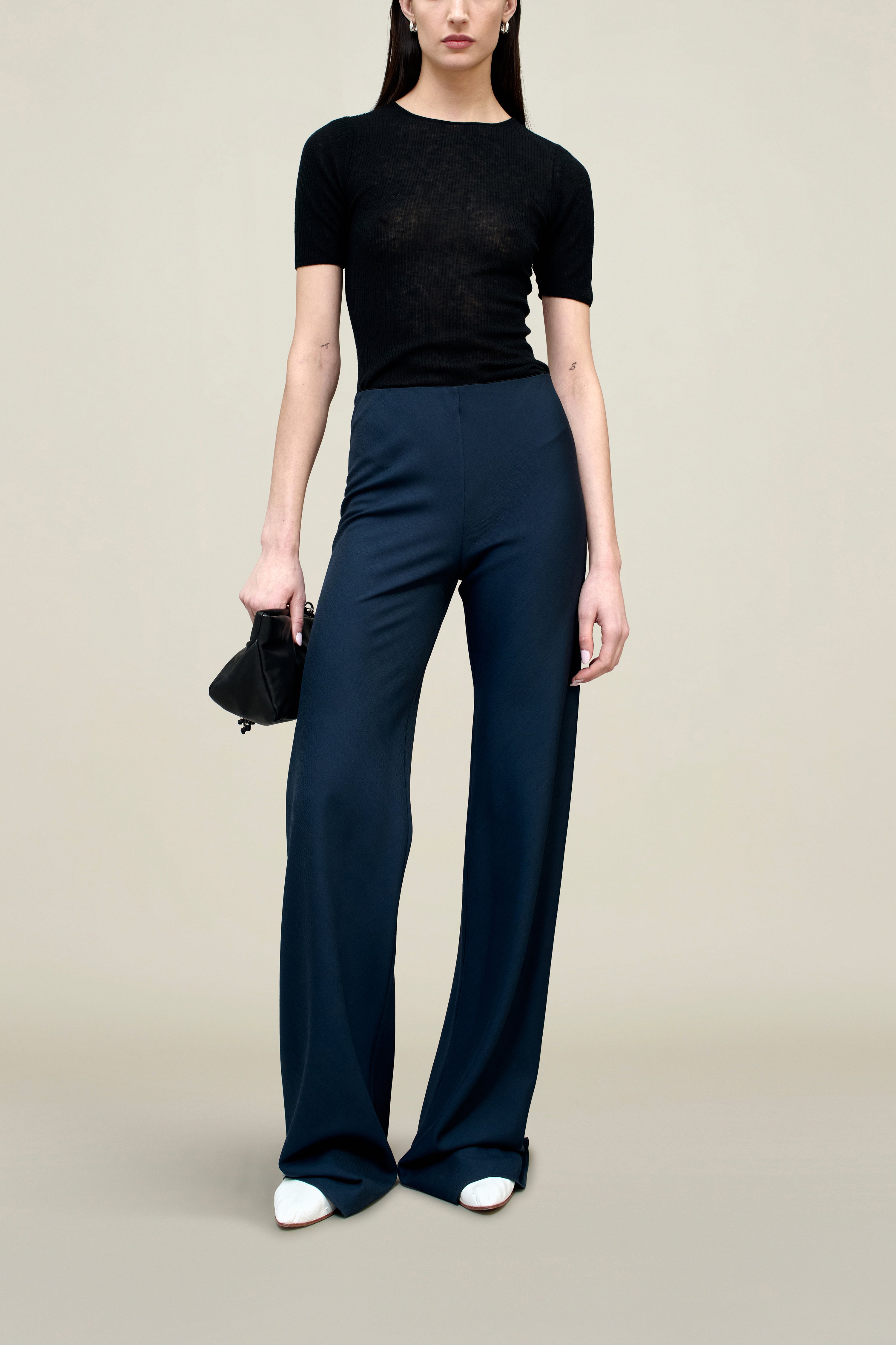 Adira Bias Pant in Viscose Wool