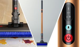 Three different detail photos of the Dyson PencilWash